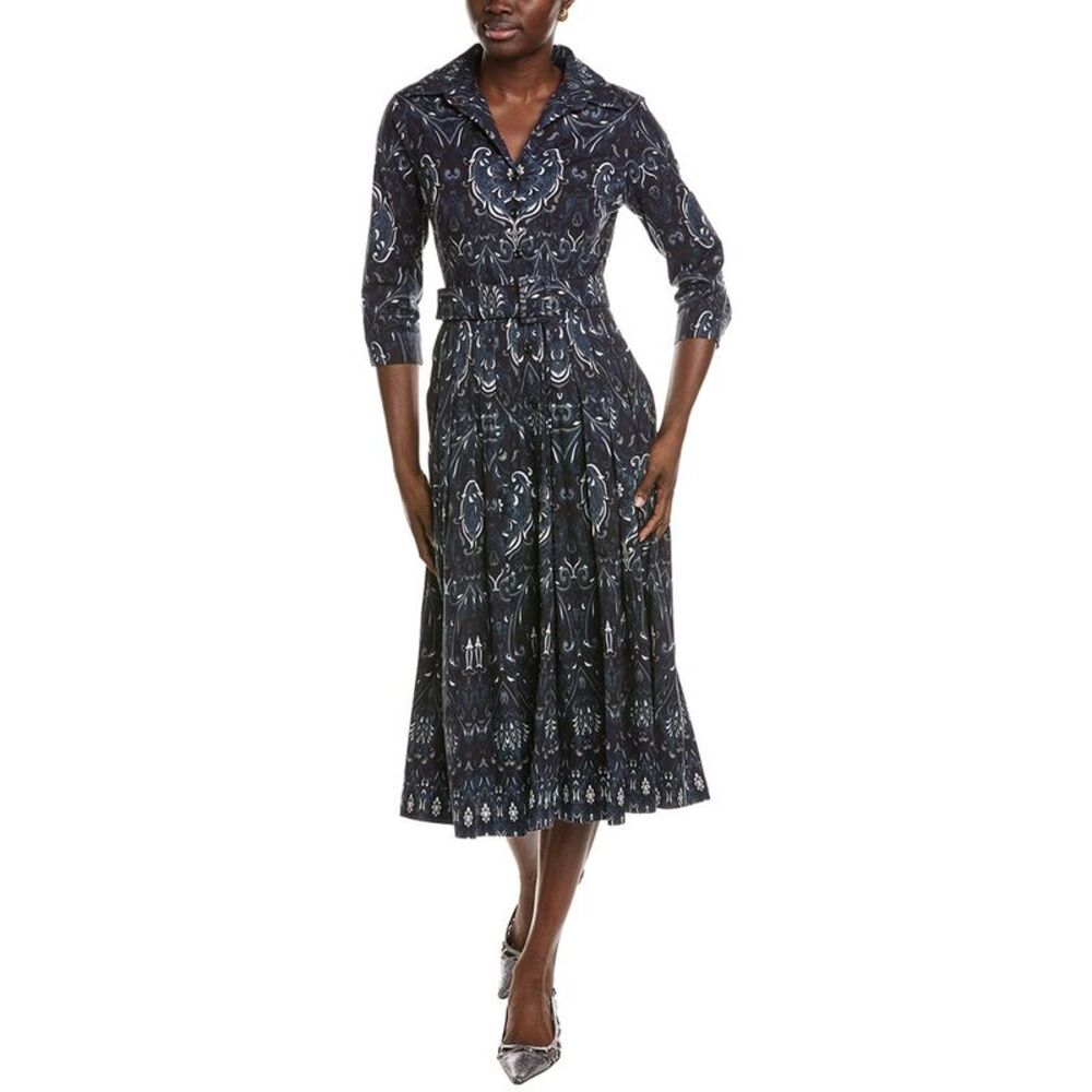 Samantha Sung Womens Audrey Shirtdress, Blue